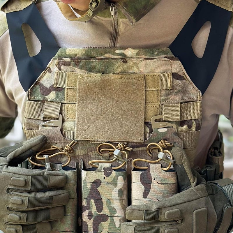 tactifans Molle Patch Panel,Hook&Loop Adapter Panel for Patch Badges,Tactical Molle Hook and Loop Panel for Badges and Insignia Patches 4''x4'' - Image 5